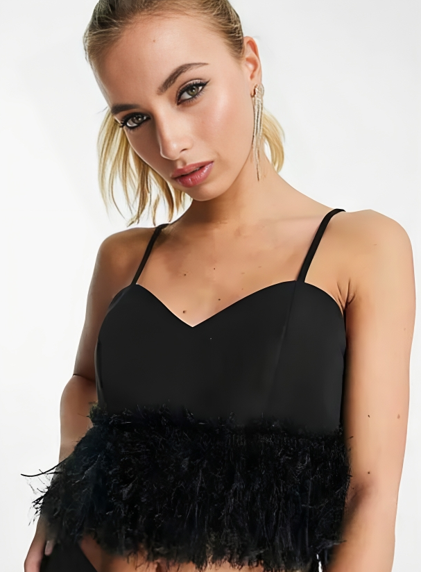 Faux crop top dress hot sale