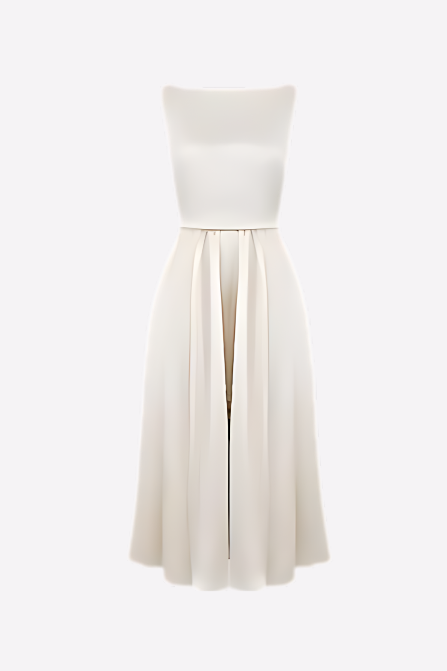 Cream Satin Pleated Drop Waist Summer Midi Dress – The FEO Collection