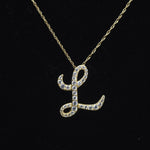 Personalised Cursive Initial Pendant Necklace