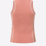 Fine Knit Contrasting Trim Round Neck Top