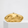 Gold Acrylic Oval Evening Mini Clutch Bag