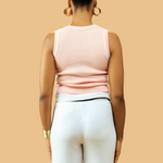 Round Neck Fine Knit Contrasting Trim Top