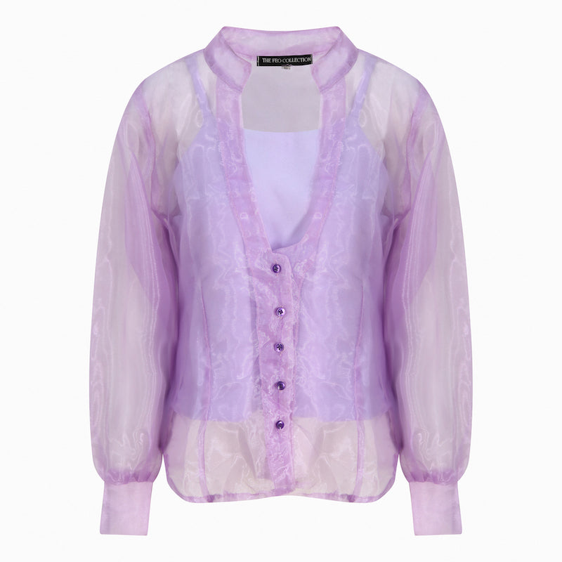 Organza Top with Inner Vest
