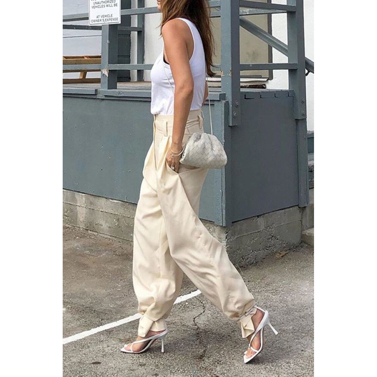 Square Toe Buckle Strap  High Heels