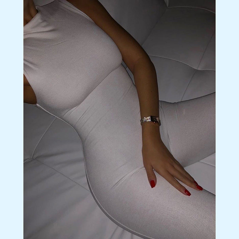 Stretchy Sleeveless Jumpsuit